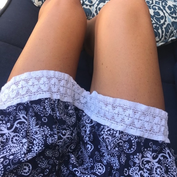 Poupette St. Barth Luxe Resort Off-Shoulder Dress In Blue/White 2 - Picture 3 of 9